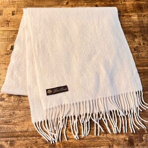 Loro Piana 100% Cashmere Scarf Italy Luxury Designer Soft Winter Wrap Unisex